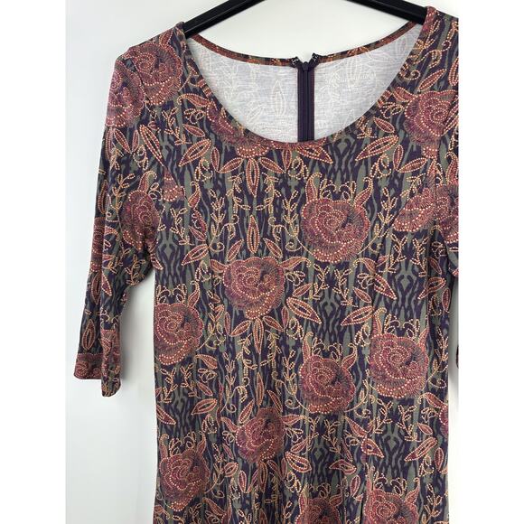 Soft Surroundings Alcott Dress Floral Maxi Slit Large Boho Western Jersey Soft - Picture 6 of 16
